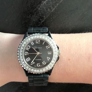 Black Bedazzled Wrist Watch